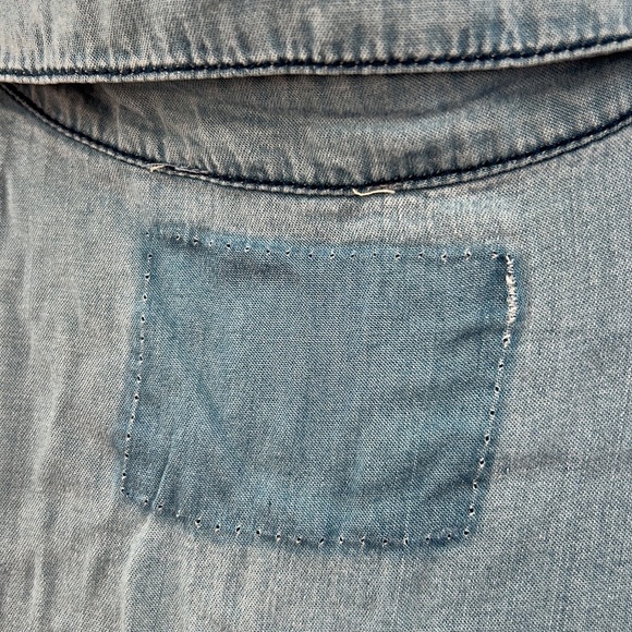 🆕Hem & Thread Chambray Button Down Belted Shirt Dress Denim Vintage Design - Picture 12 of 13
